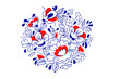 © Moonberry_Studio - Scandinavian vector folk art pattern. Floral ornament. Nordic style ethnic decoration.