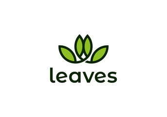 Abstract four leaf or leave icon vector logo template, elegant and luxury concept vector illustration
