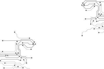 Fototapete - Abstract Simple Circuit Board Blank Copy Space For Infographic Work Vector Background.