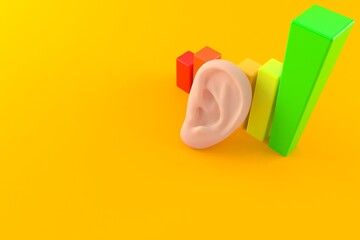 Wall Mural - Ear with chart