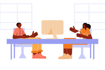 Concept on communication, connection and technology. Flat design
