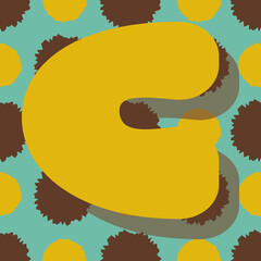 Poster - Letter c from the alphabet vector seamless repeat pattern print background