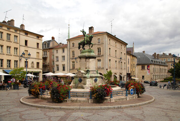 Wall Mural - Nancy, France. View of the Place Saint-Epvre and the equestrian statue of Rene II 