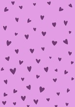 Background Love Heart Cute Purple Greeting Card Poster Web
