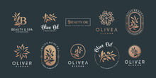 Olive Logo Collection With Creative Element Style Premium Vector