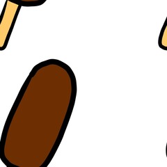 Poster - A seamless pattern of ice cream on a stick.