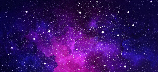 Wall Mural - vector cosmic illustration. beautiful colorful space background. watercolor cosmos
