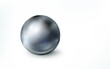 © Nanotrillion - Realistic metal sphere isolated on white background. Orb. Grey polished glossy ball, chrome metallic circle object. Vector illustration