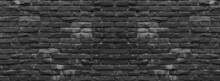 Black Panorama Pattern Of Stone Walls.