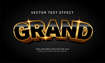 Wall Mural - Grand 3d editable text style effect with elegant concept