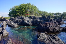 A Beautiful Rock Coast And Clear Water