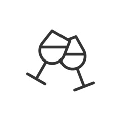 Poster - Alcohol thin line icon.