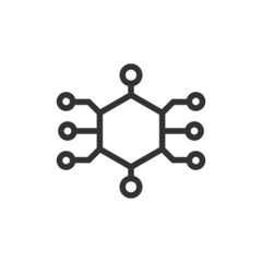 Poster - Vector data line icon.
