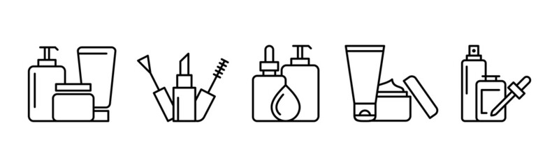 vector graphic of cosmetic icon collection