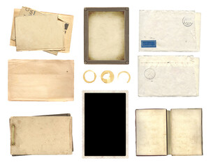 Collection of vintage elements for scrapbooking