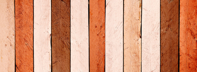 Sticker - Horizontal or vertical texture of old wooden boards of different colors