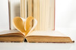 National Book Lovers Day. August 9. The book opens, and the book page rolls into the heart