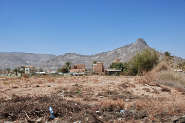 Sticker - The arab village close Najran, Asir region, Saudi Arabia