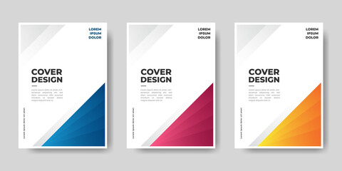 set of book cover brochure template designs . vector illustration.