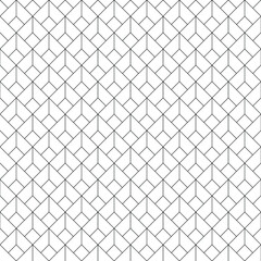 Wall Mural - Vector seamless pattern. Modern stylish texture with monochrome trellis. Repeating geometric diagonal square grid. Simple graphic design.