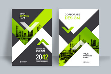 City Background Business Book Cover Design Template