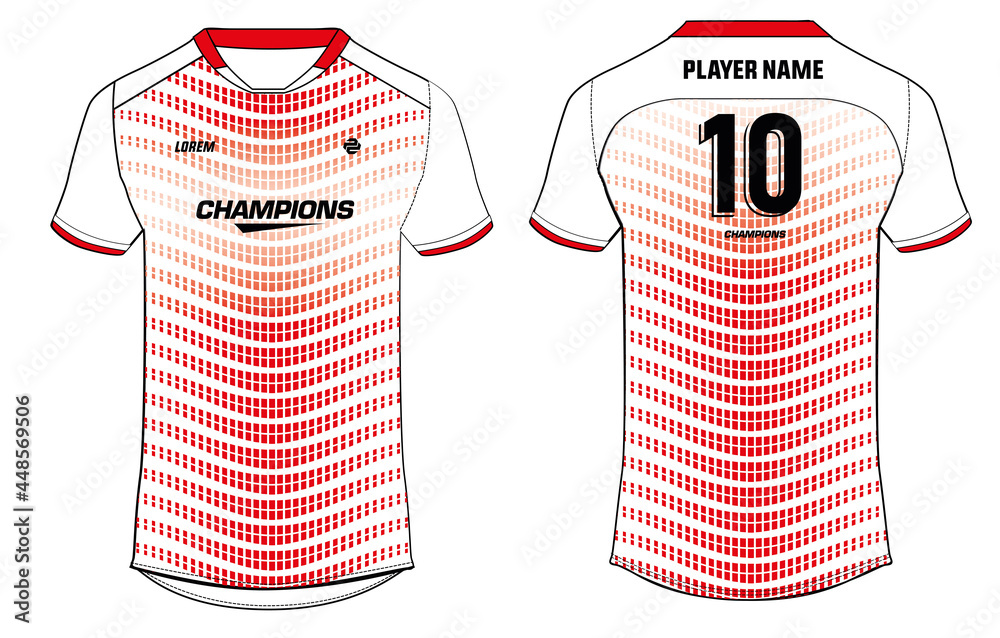 Download Fototapeta kuchenna Sports t-shirt jersey design concept vector template, geometric pattern v ...