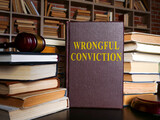 Fototapeta  - The book about Wrongful conviction and gavel.