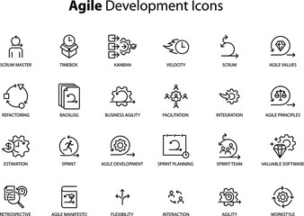 Agile Development Icons , vector