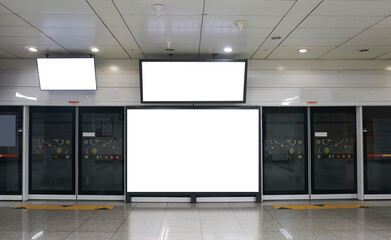 Wall Mural - Subway Scenery and Advertising Mockup