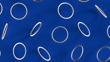 Background Minimal Abstract Modern Blue White Pattern Circles Rings Shadow Light 3d Render