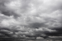 Dark Cloud Rainy Season Storm Gloomy From High Depression Darkness Cover The Sky Looks Scary.