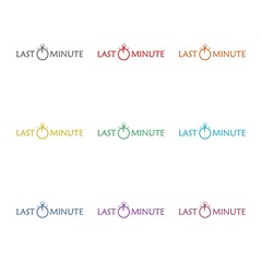 Sticker - Last minute color icon set