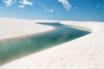 Wall Mural - Sand Dunes and Lagoons in Lencois Maranhenses National Park, Brazil