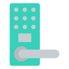 Sticker - doorlock flat icon