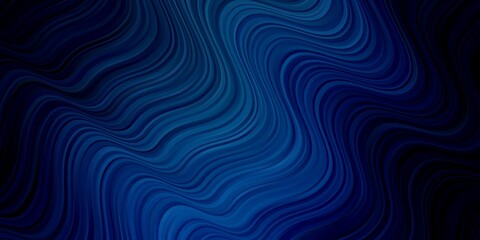 Wall Mural - Dark BLUE vector pattern with wry lines.