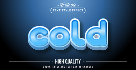 Poster - Editable text style effect - Cold text style theme.