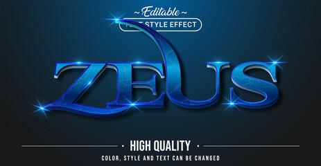 Wall Mural - Editable text style effect - Zeus text style theme.