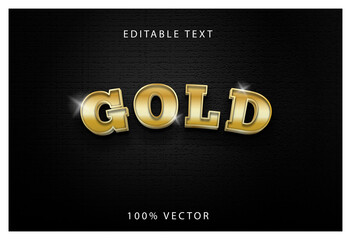 Wall Mural - Editable text effect, golden luxury text style Vector