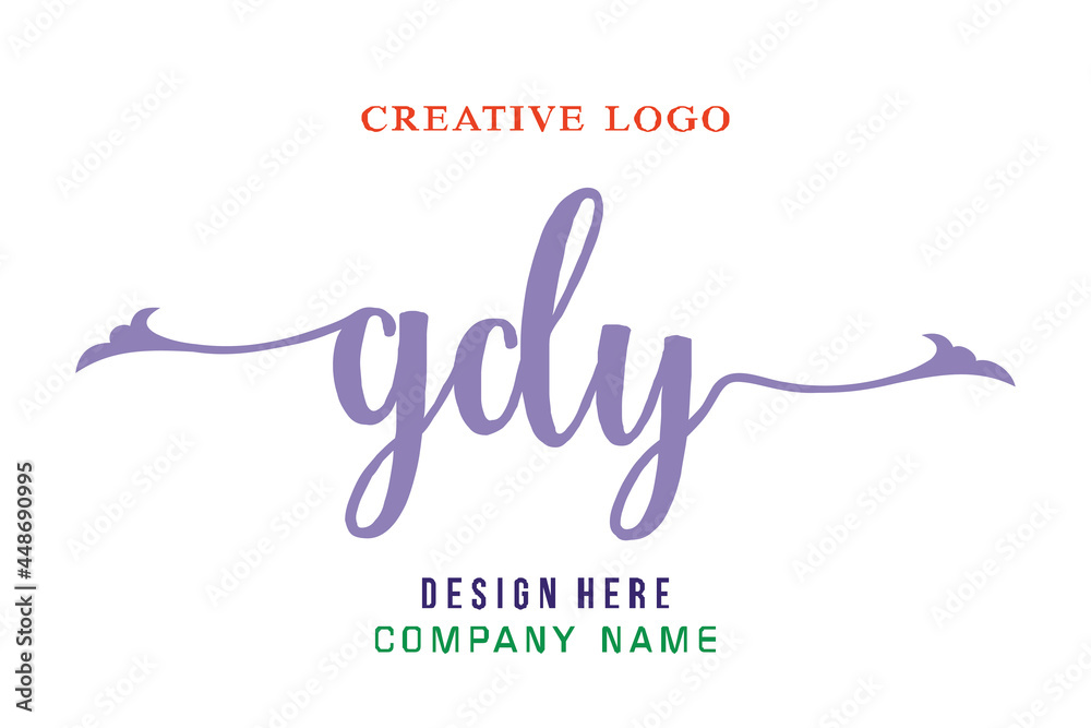 GDY lettering logo is simple, easy to understand and authoritative - obrazy, fototapety, plakaty 