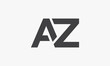 AZ letter logo modern concept isolated on white background.