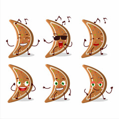 Sticker - An image of gingerbread moondancer cartoon character enjoying the music