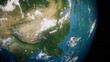© RocknRoller Studios - Earth in Space with views of China and Asia. Climate Concept.