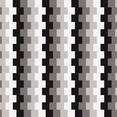Poster - Black and white gradient snakes. Vector repeated shape wallpaper.