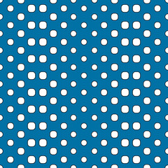 Aufkleber - Blue background and abstract polka dots. Vector white gradiant dots.