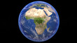 Realistic and detailed Earth and Stars, Africa and Europe
