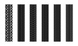 © the8monkey - Editable tire tracks texture. Collection seamless tire pattern. Detailed tracks protector image. Set of tire imprints