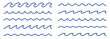 Waves line set. Waves collection vector