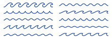 Waves Line Set. Waves Collection Vector