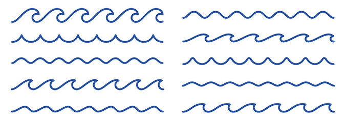 waves line set. waves collection vector