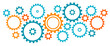Cogwheel gears on a white background. Technology concept. Industrial background